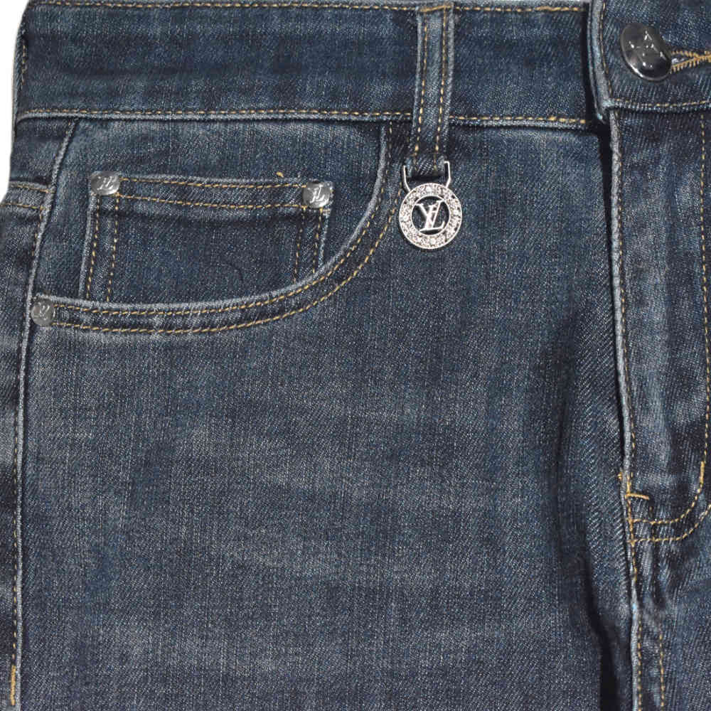 Louis Vuitton Monogram Dark Blue Denim Jeans-thumb-1