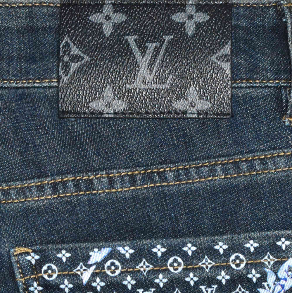 Louis Vuitton Monogram Dark Blue Denim Jeans-thumb-3
