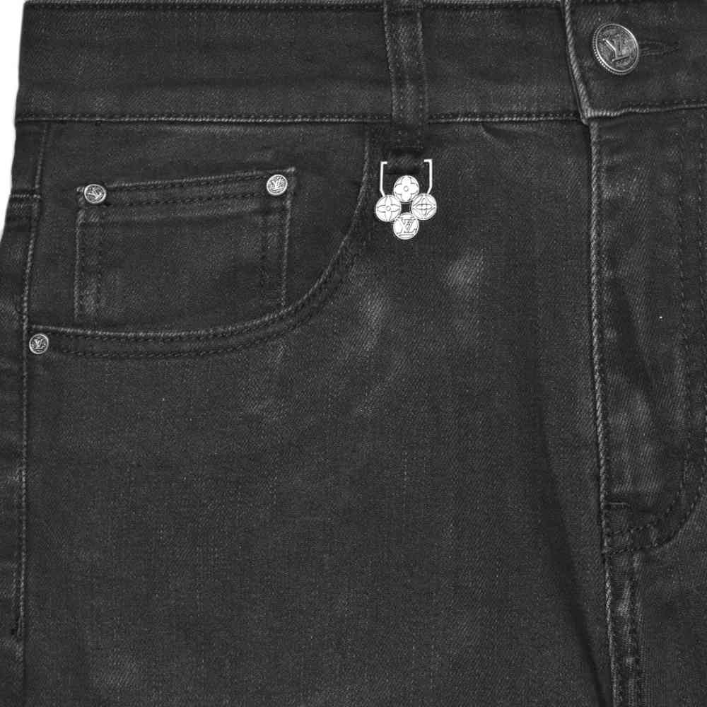 Louis Vuitton Monogram Printed Black Premium Jeans-2