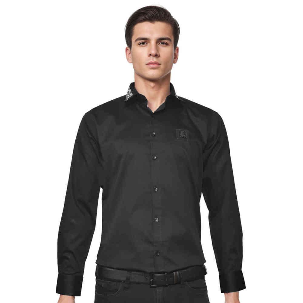 Black Hugo Boss White Premium Cotton Shirt