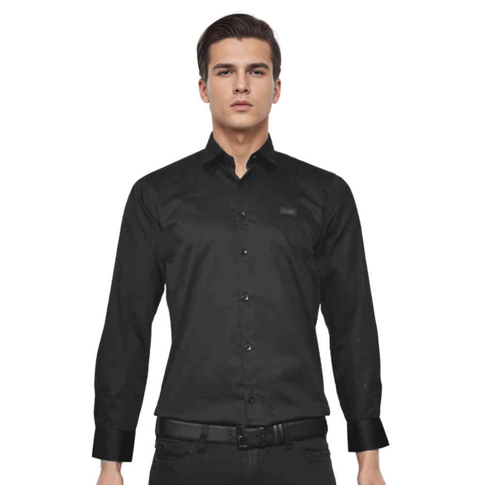 Black Boss White Premium Quality Cotton Shirt