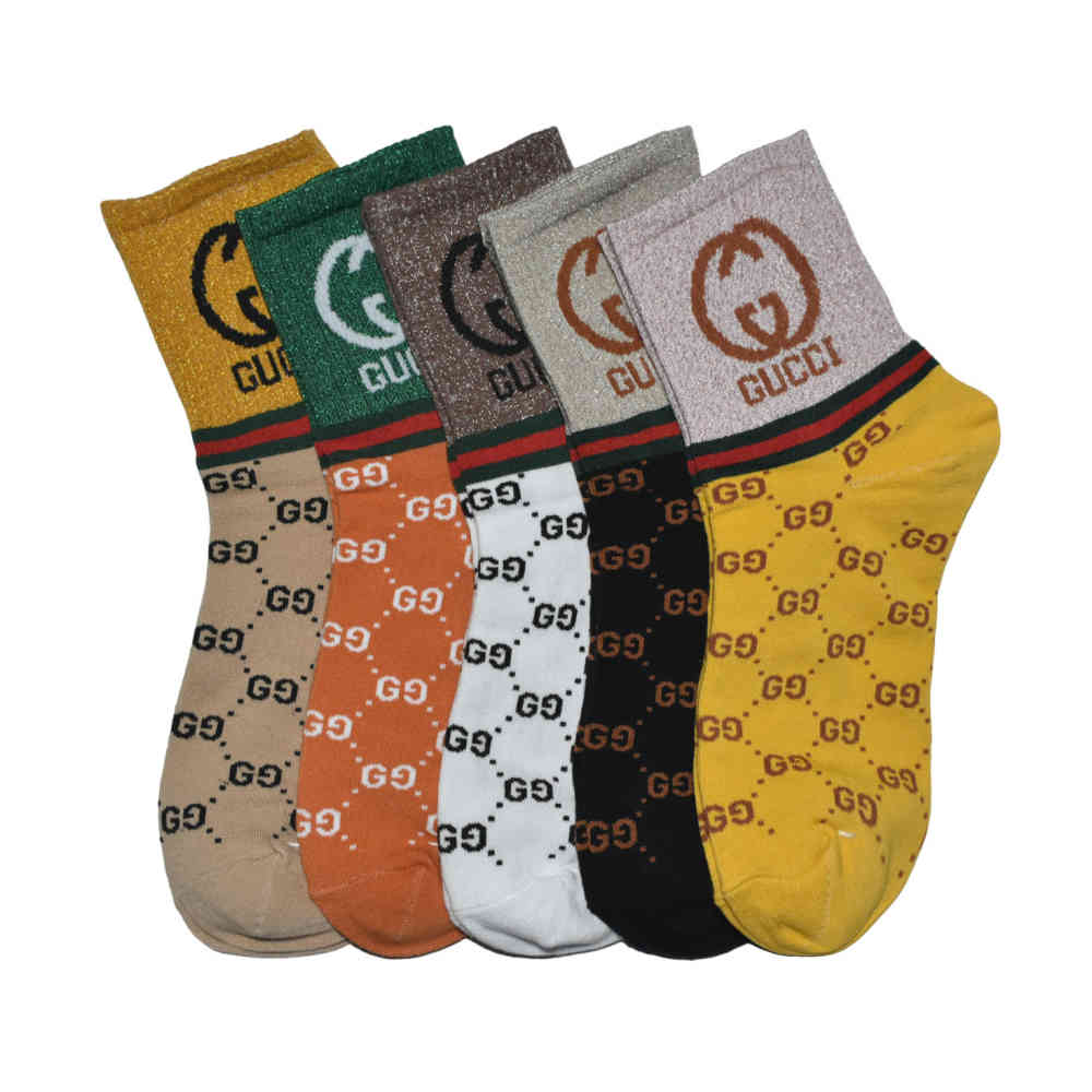 Gucci logo Printed Premium Low-cut Socks-thumb-1