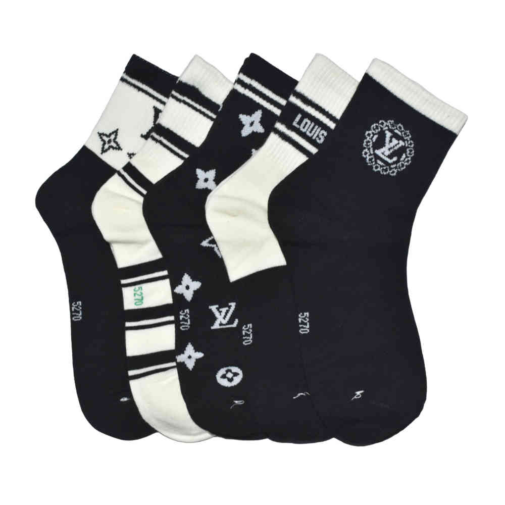 Louis Vuitton Monogram Embroidery Anklet Socks-thumb-0