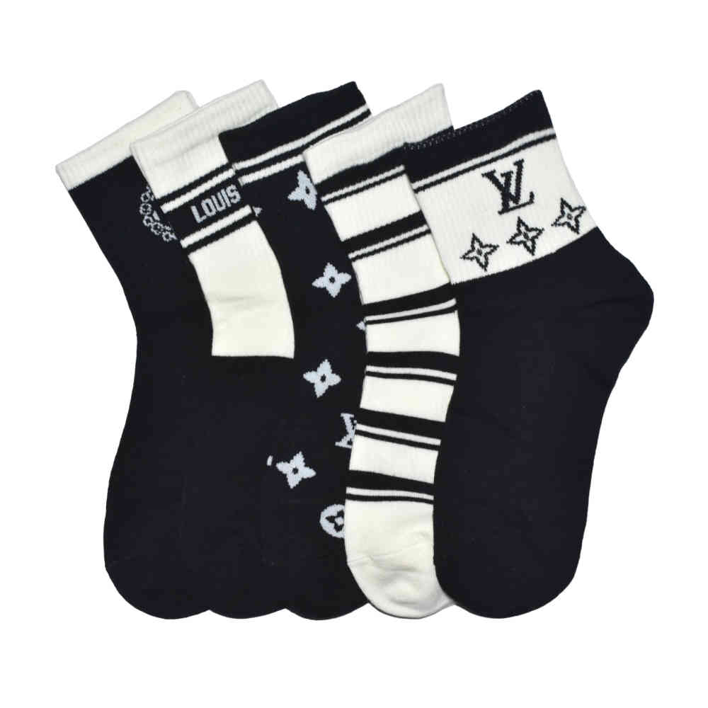 Louis Vuitton Monogram Embroidery Anklet Socks-thumb-1