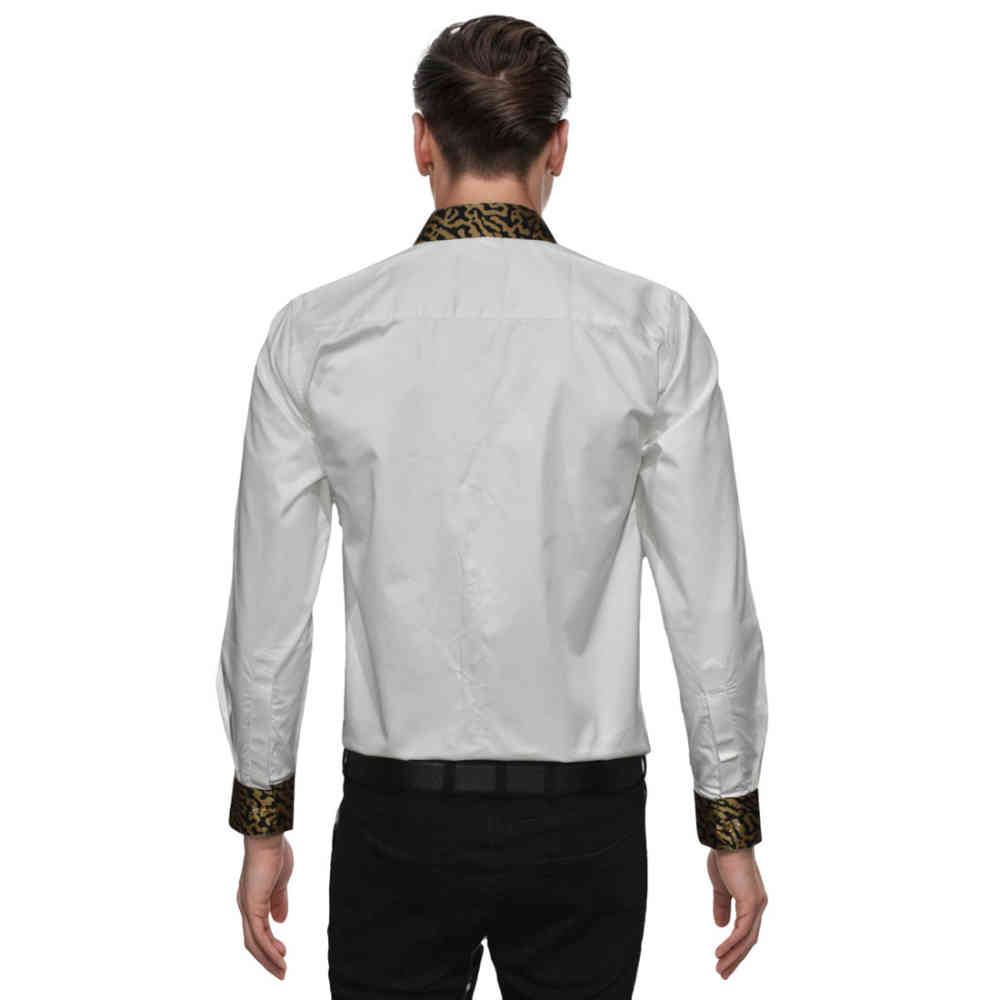Balmain Leopard Printed White Premium Shirt-thumb-1