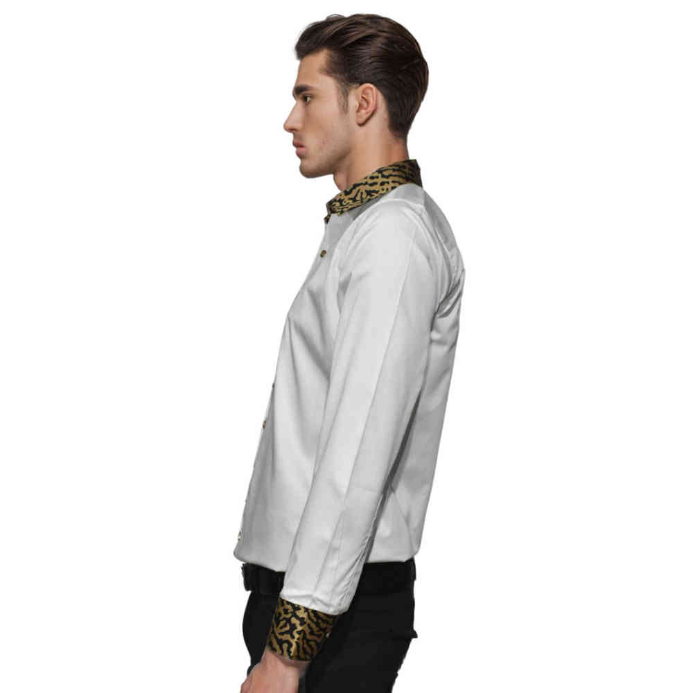 Balmain Leopard Printed White Premium Shirt-thumb-2