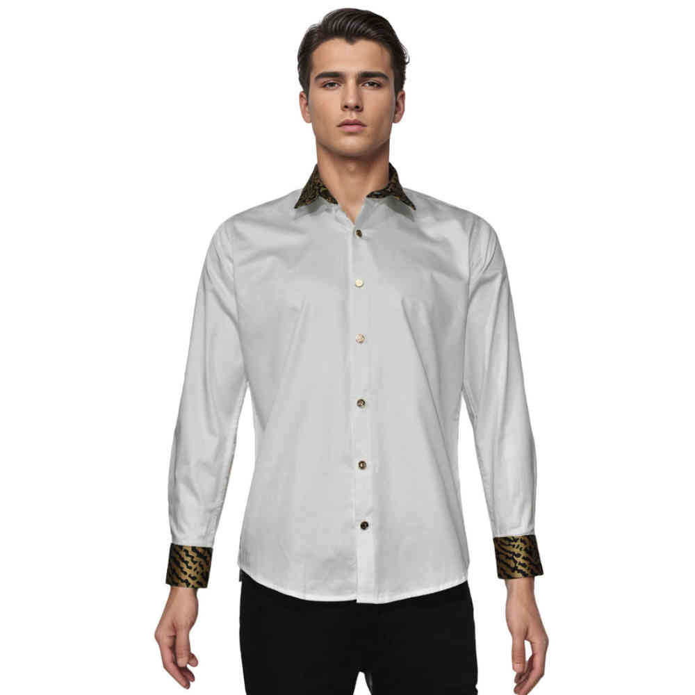 Balmain Leopard Printed White Premium Shirt-thumb-6