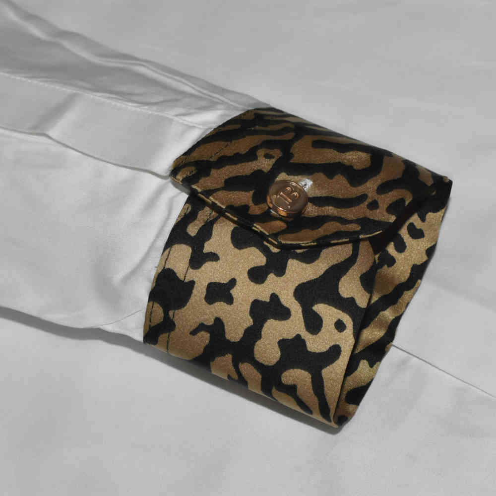 Balmain Leopard Printed White Premium Shirt-thumb-5