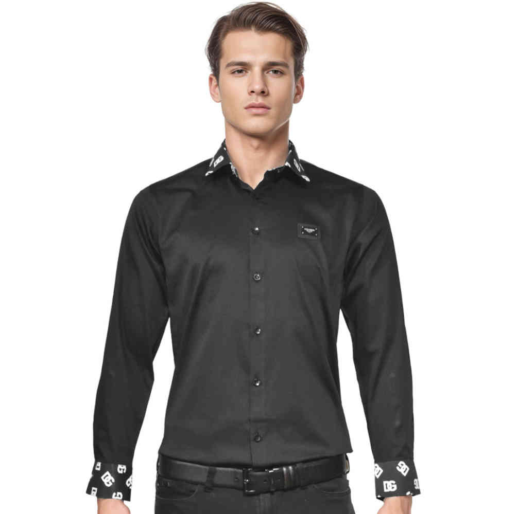 Black Dolce & Gabbana White Luxury Cotton Shirt