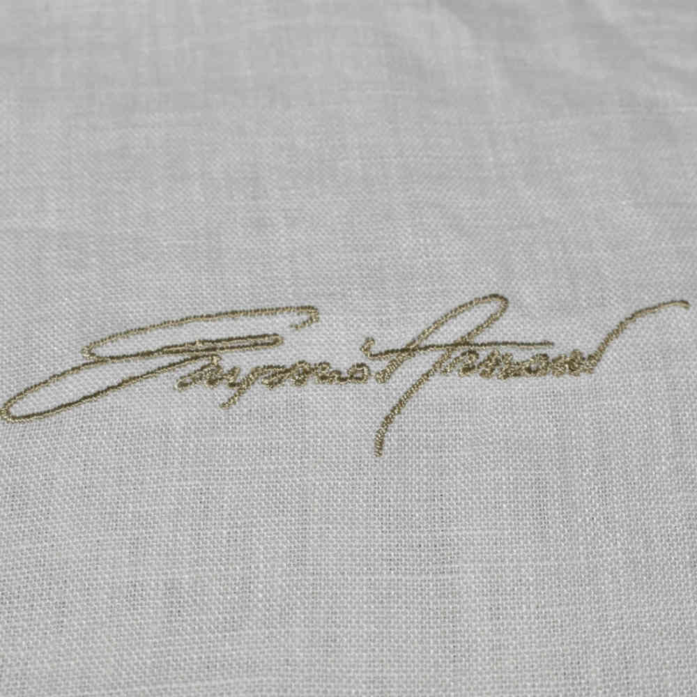 Emporio Armani Embroidered Cream Premium Shirt-3
