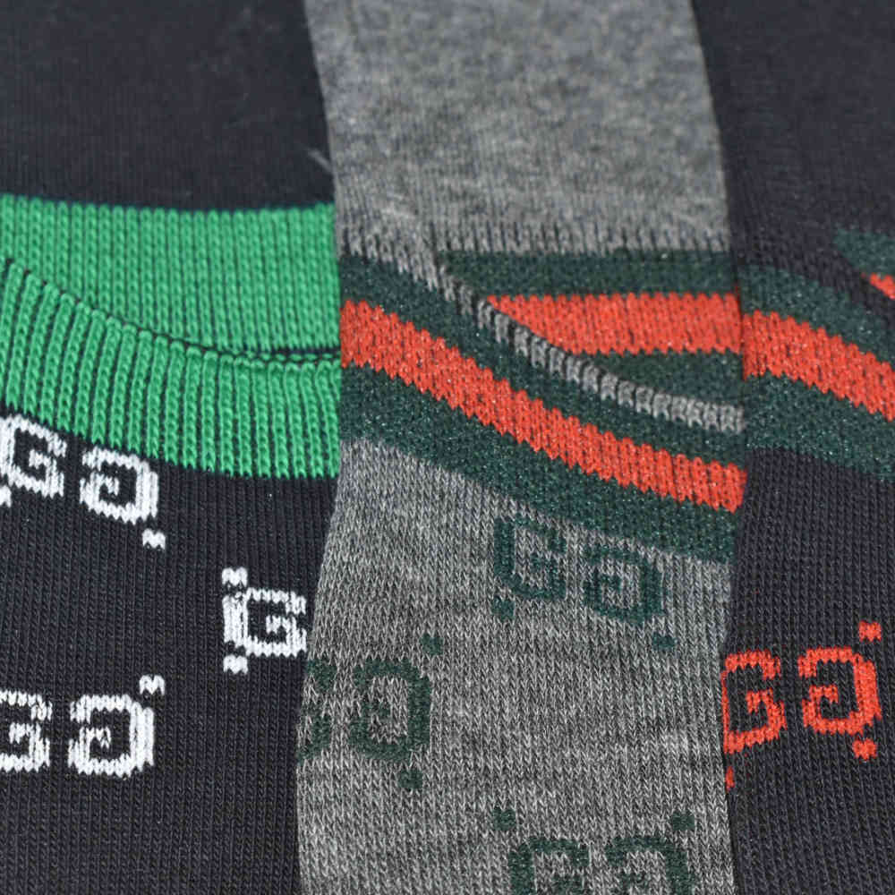 Gucci logo Printed Premium Luxury No-show Socks-thumb-3
