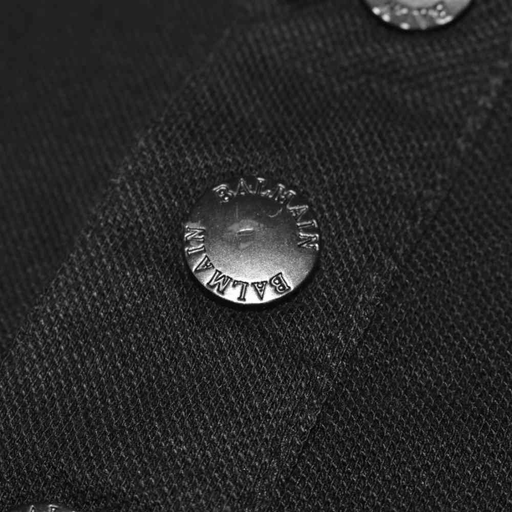 Balmain Black Premium Luxury T-shirt-thumb-3