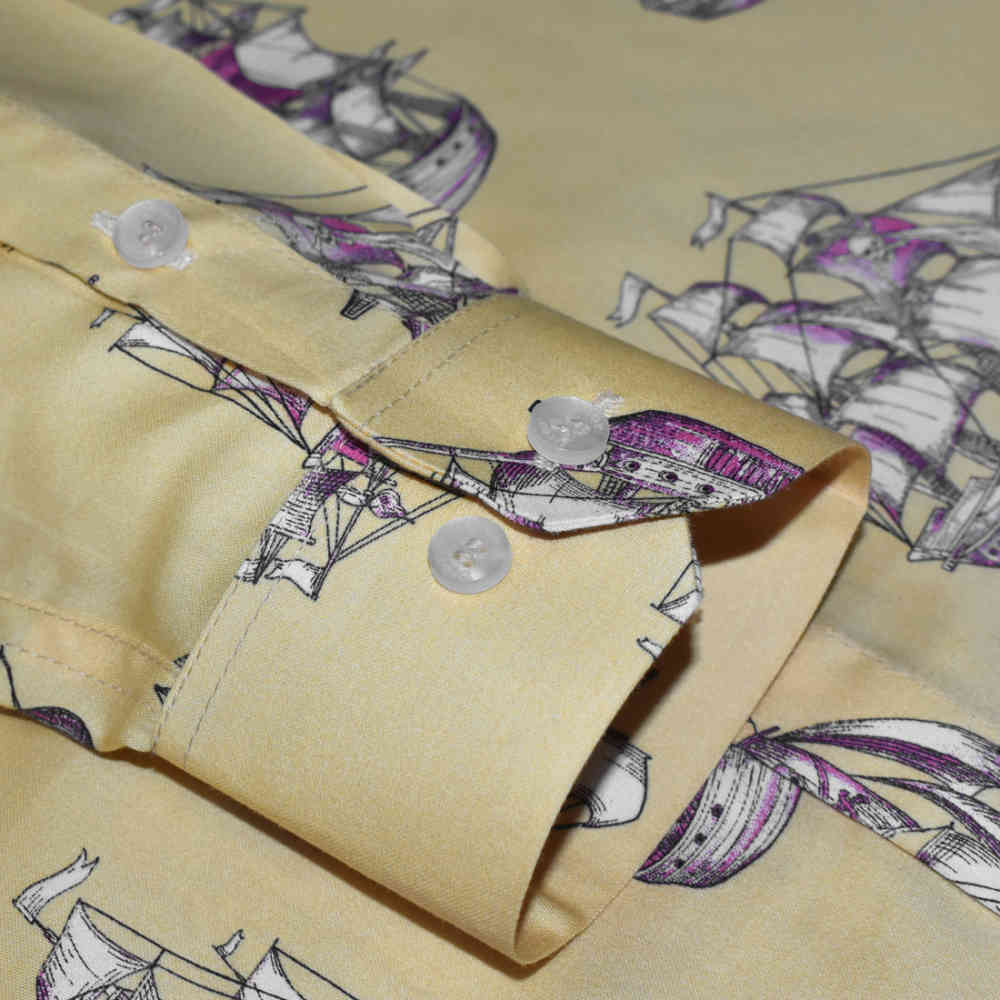 Christian Dior Pirate Ship Printed Premium Shirt-5