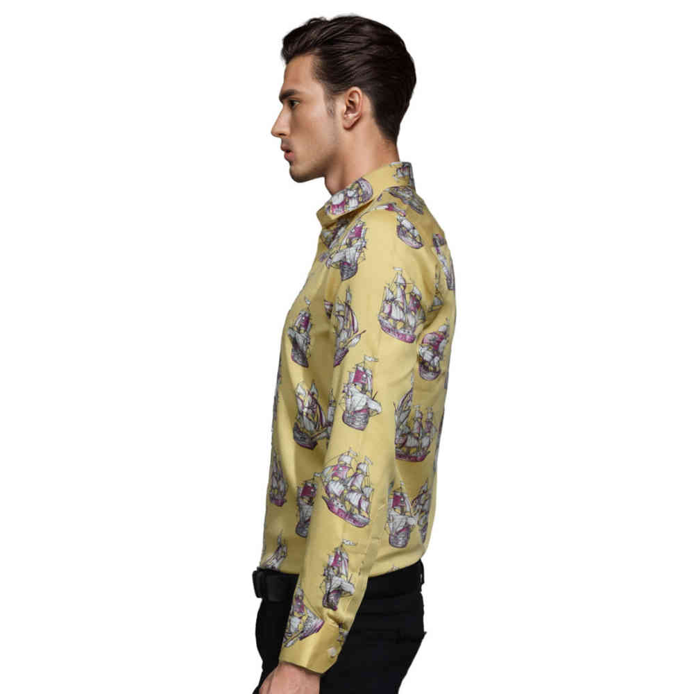 Christian Dior Pirate Ship Printed Premium Shirt-2