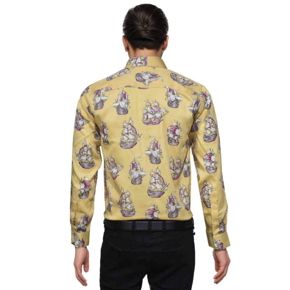 Christian Dior Pirate Ship Printed Premium Shirt-1