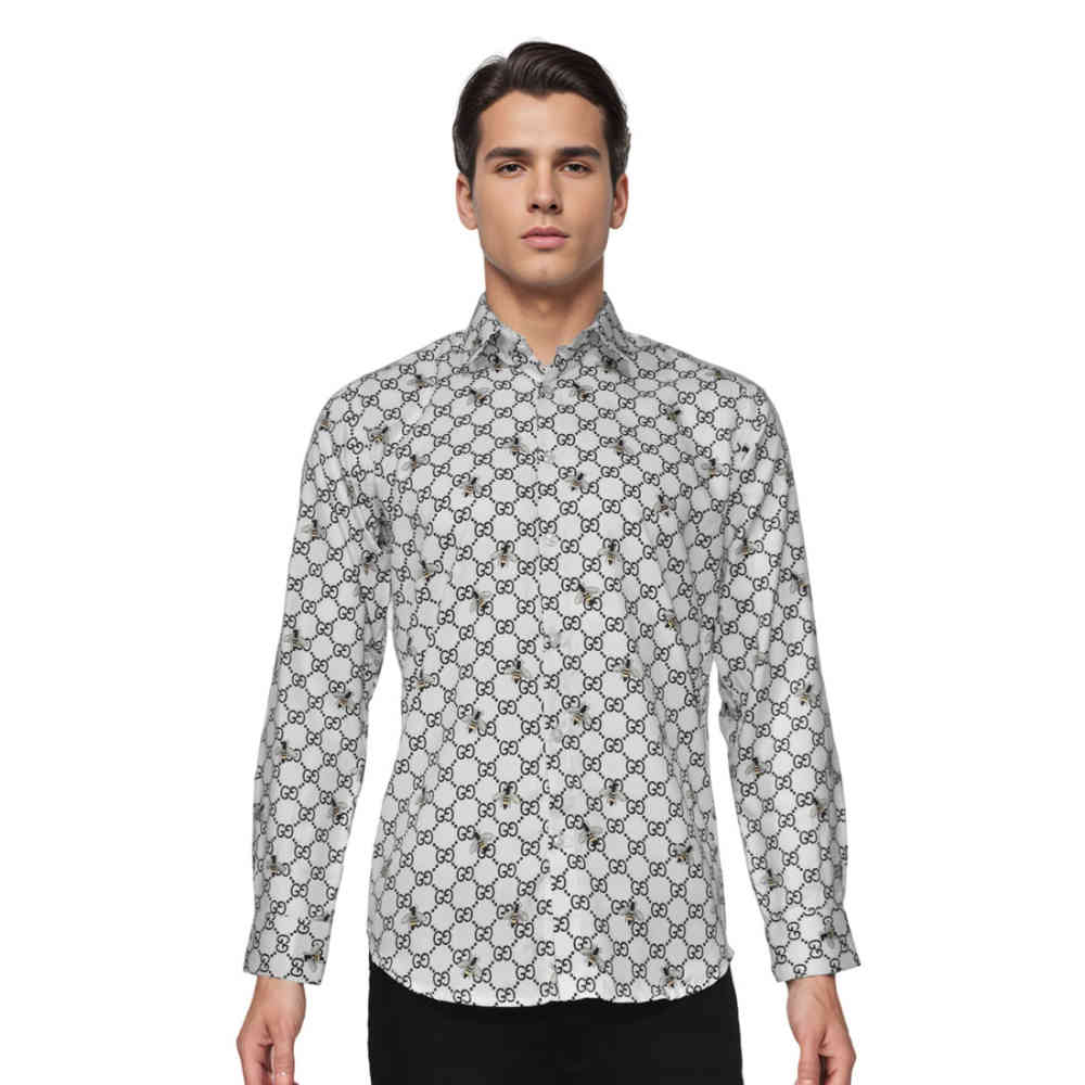 Gucci logo Print White Premium Luxury Shirt-6
