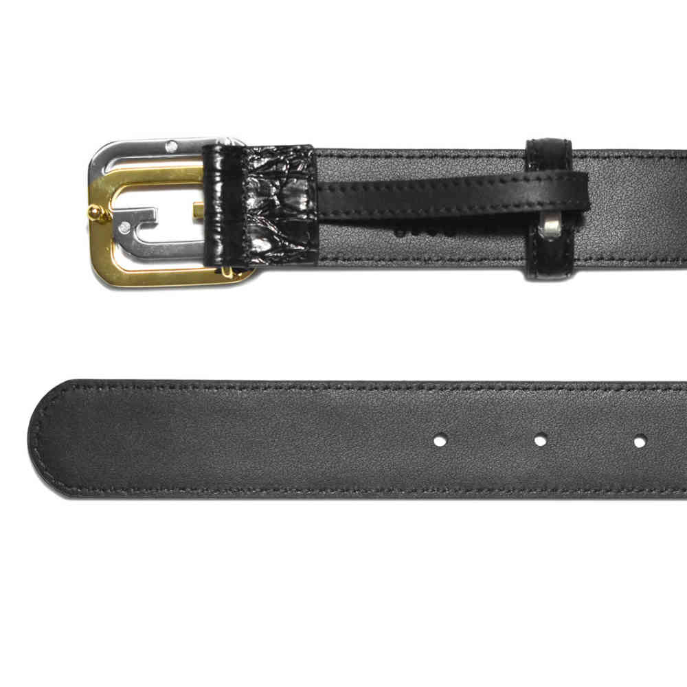 Gucci Reversible belt with squared Interlocking-4