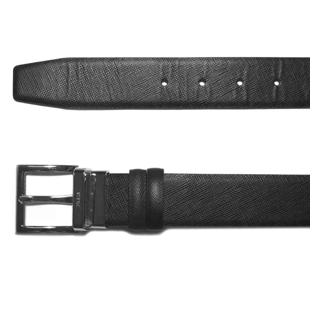 Prada Black Premium Leather Belt-thumb-3