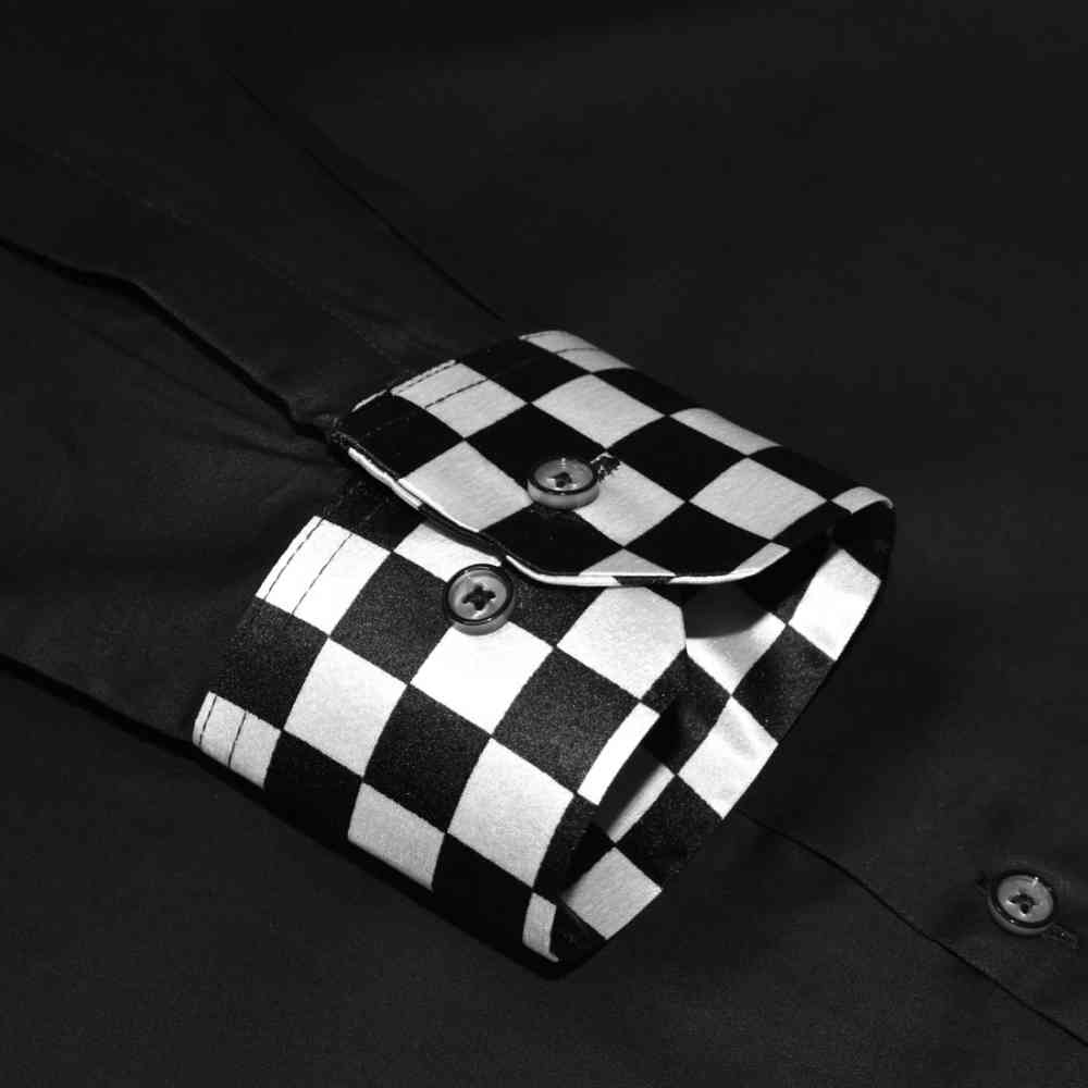 Prada logo Patch Black Premium Cotton Shirt-5