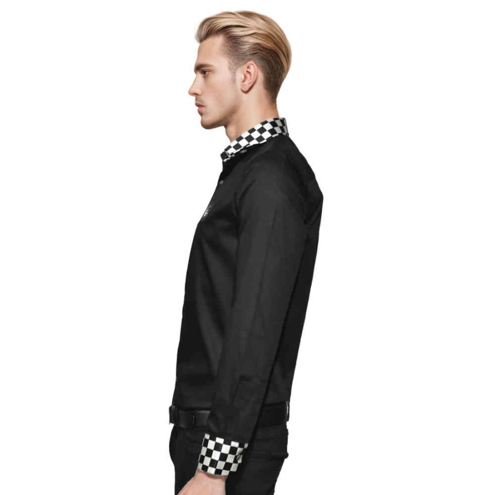Prada logo Patch Black Premium Cotton Shirt-2