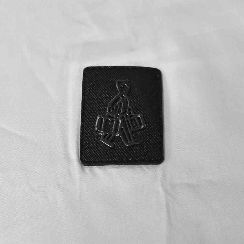 Prada logo Patch White Premium Cotton Shirt-thumb-2