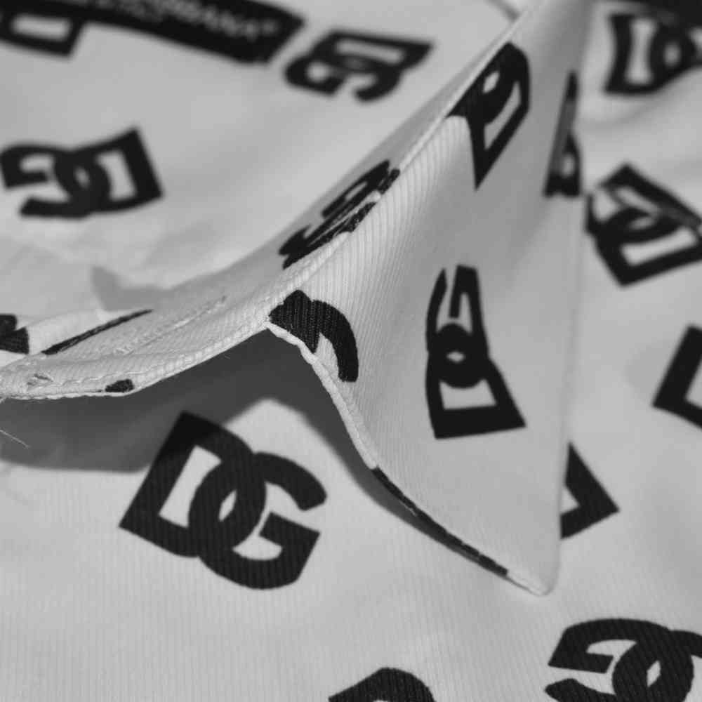 Dolce & Gabbana All Over Printed White Cotton Shirt-4