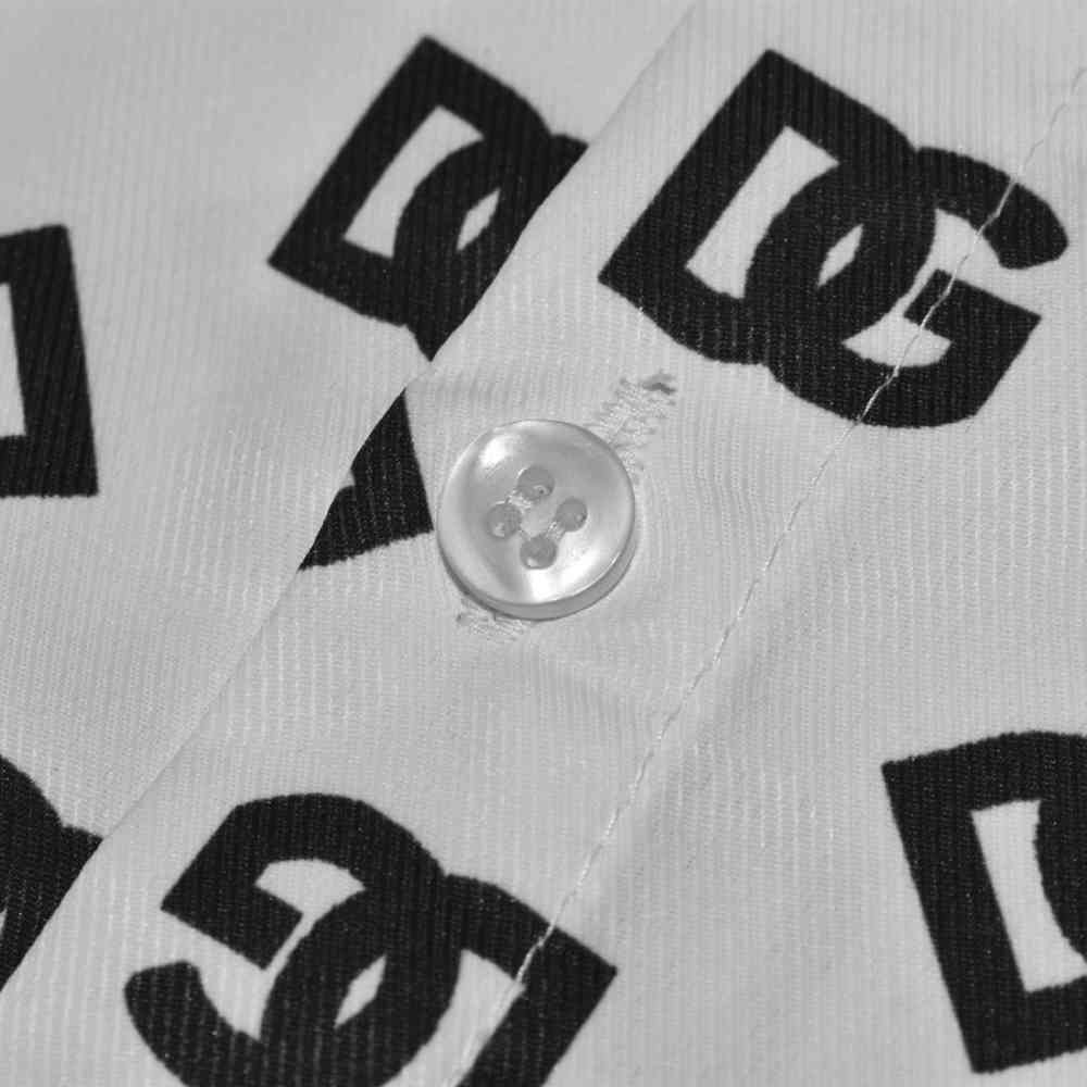 Dolce & Gabbana All Over Printed White Cotton Shirt-3
