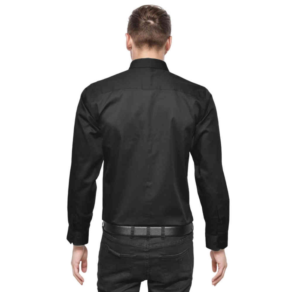 Emporio Armani logo Print Black Cotton Shirt-1