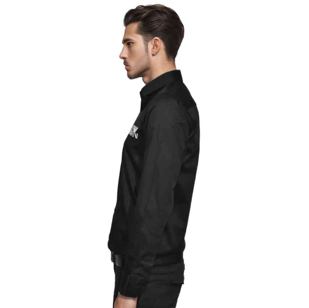 Emporio Armani logo Print Black Cotton Shirt-2