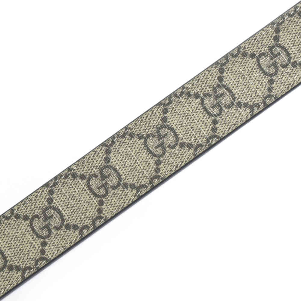 Gucci Supreme Canvas & Grained leather Reversible Belt-2