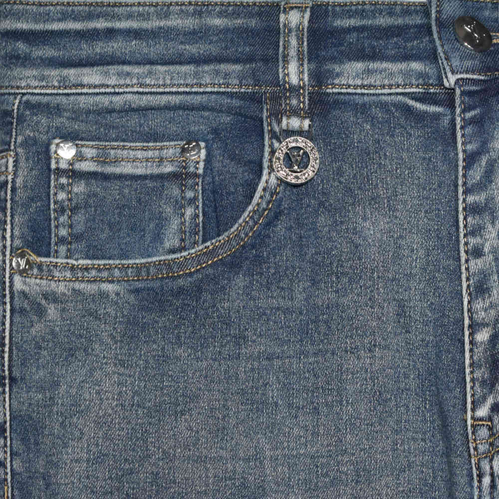 Louis Vuitton Dark Blue Cotton Denim Jeans-2