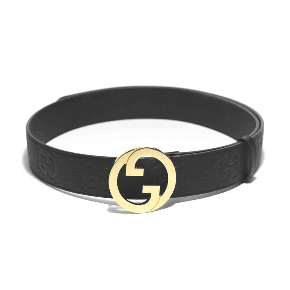 Black Gucci Silver Premium Quality Belt