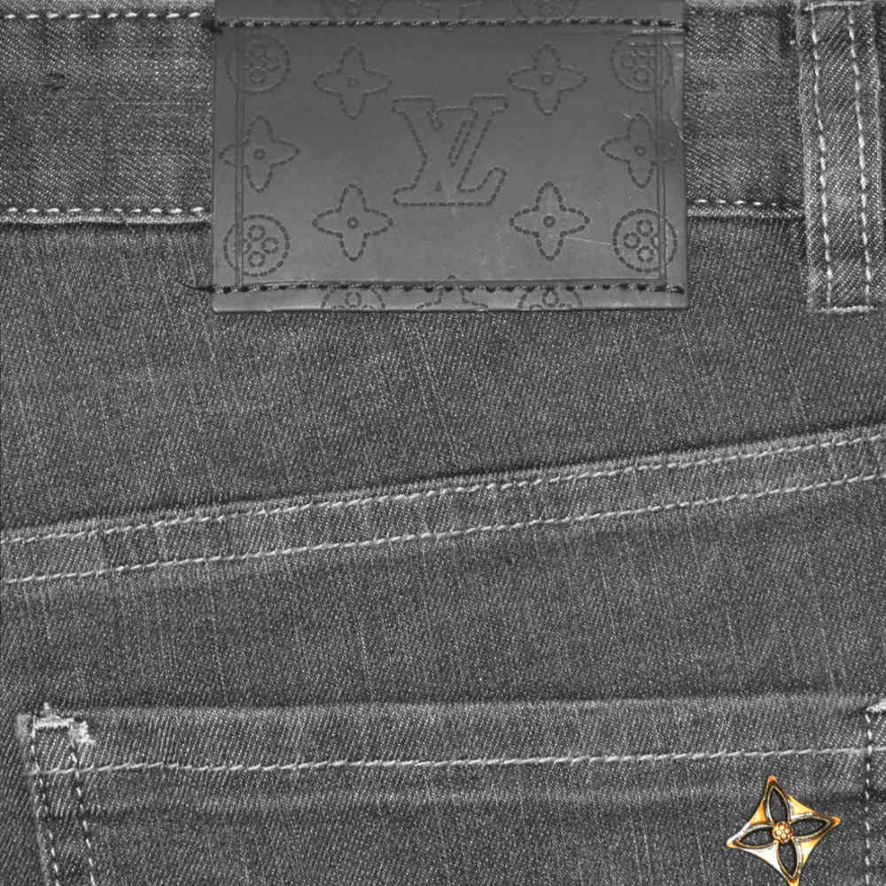 Louis Vuitton Grey Premium Quality Jeans-4