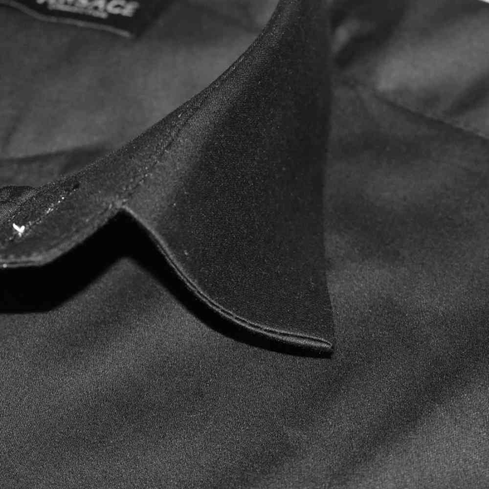 Versace Embroidered logo Black Shirt-4