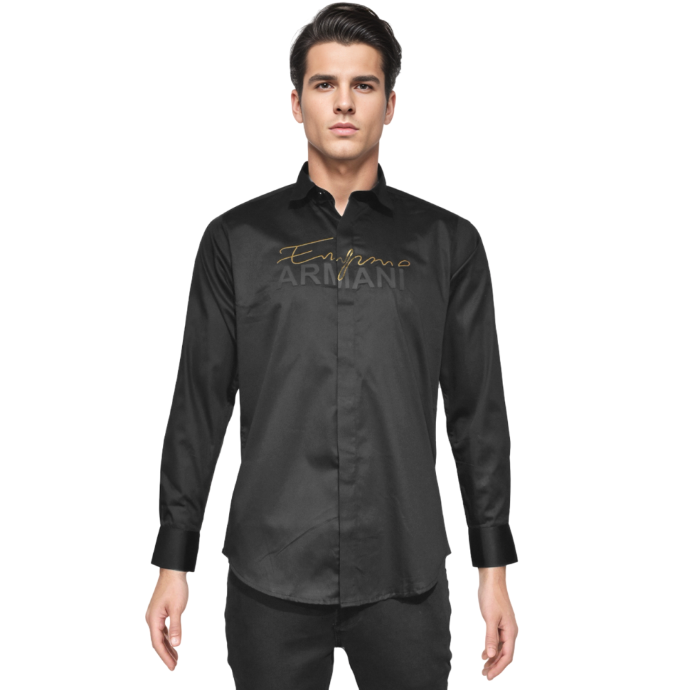Emporio Armani Print Black Premium Quality Shirt-6