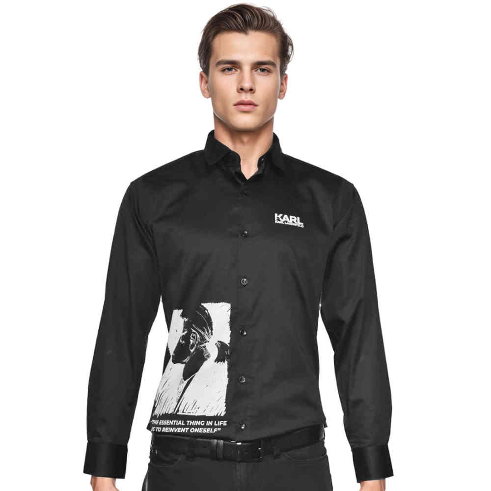 Black Karl Lagerfeld White Premium Quality Shirt