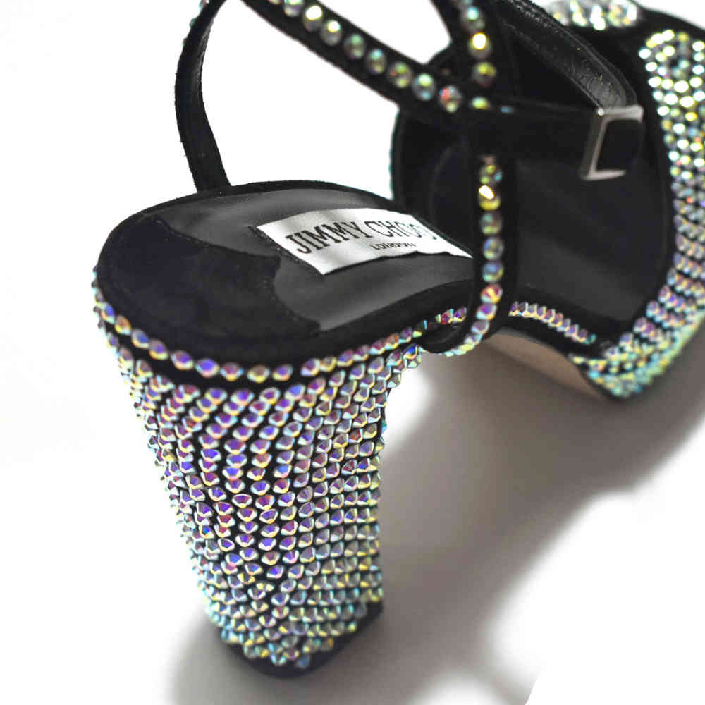 Jimmy Choo Sacaria Crystal Embellished Platform Sandals-thumb-4