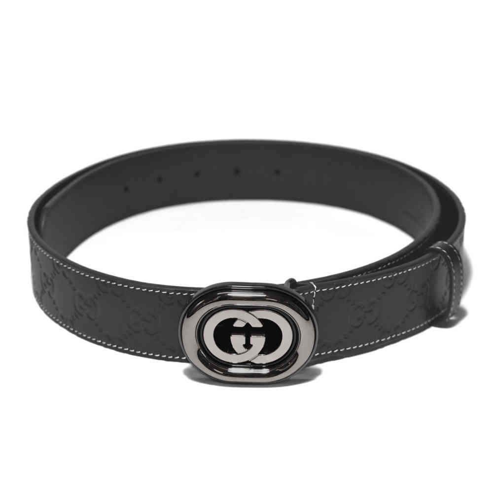 Black Gucci Grey Premium Quality Belt