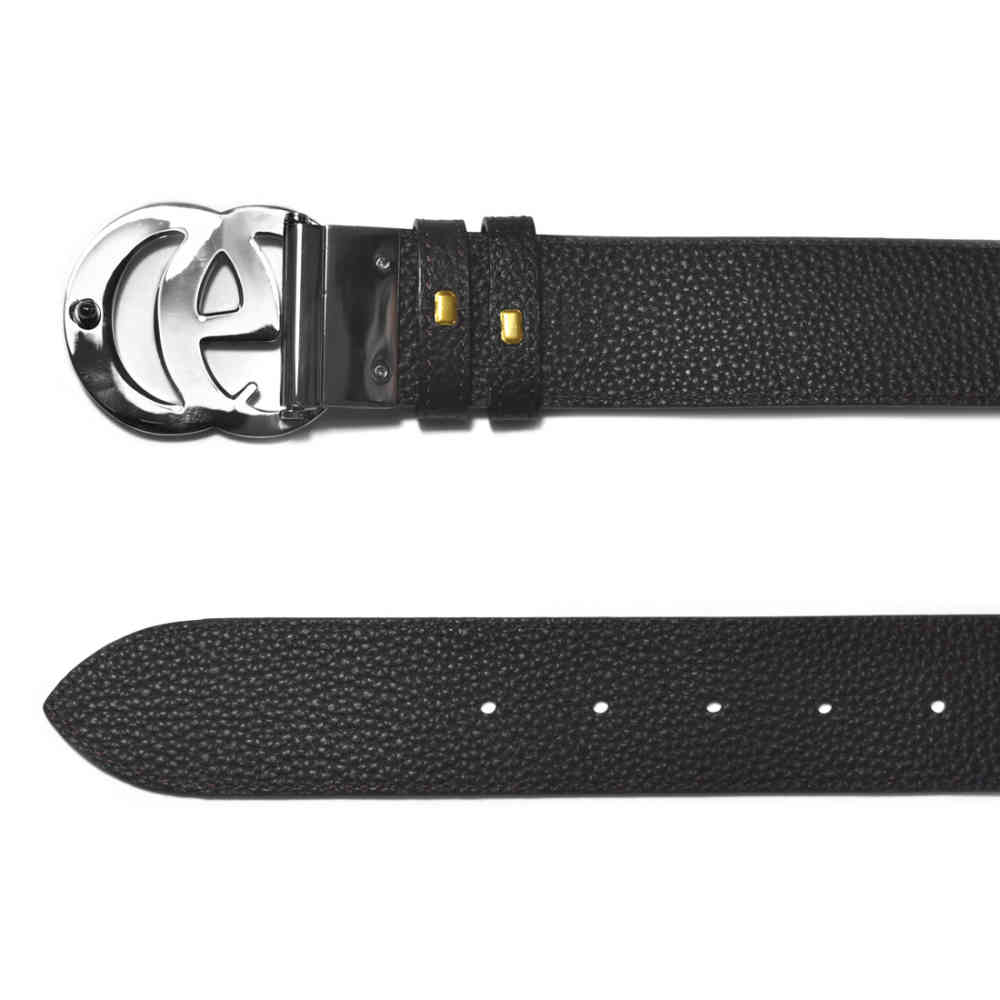 Gucci GG Silver Buckle Black Premium Belt-4