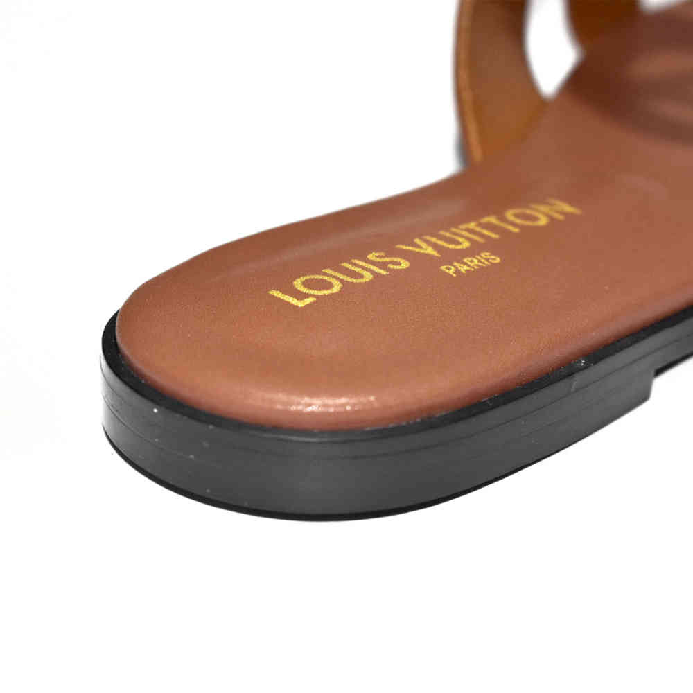 Louis Vuitton Isola Flat Mule Brown Sandals-4