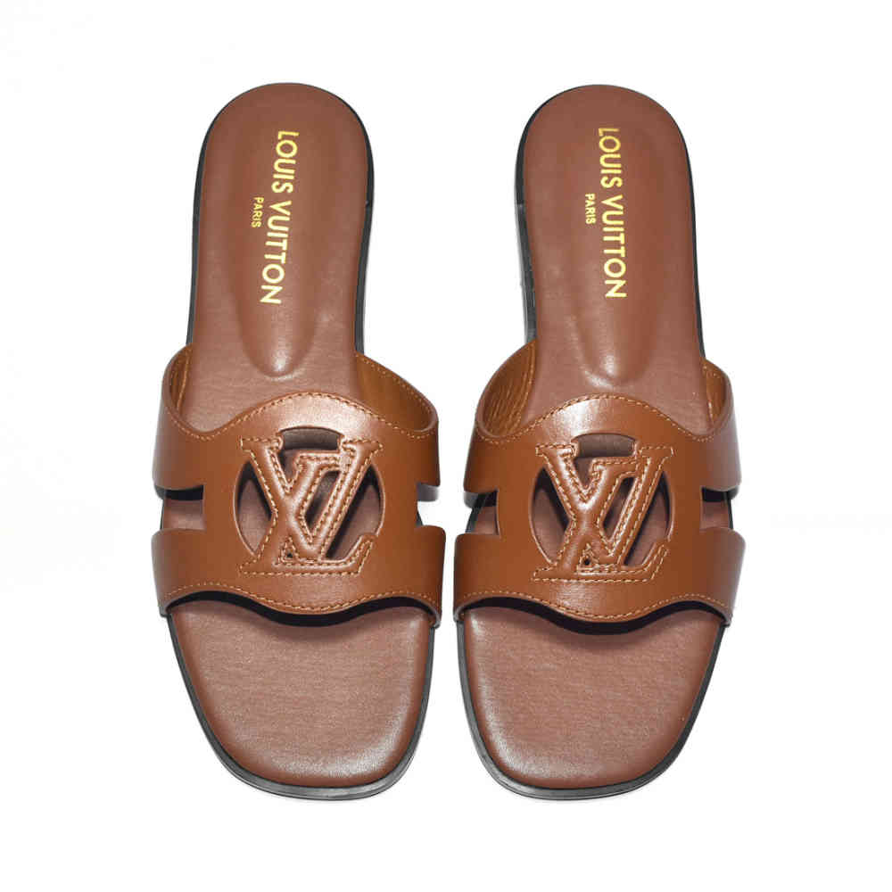 Louis Vuitton Isola Flat Mule Brown Sandals-5