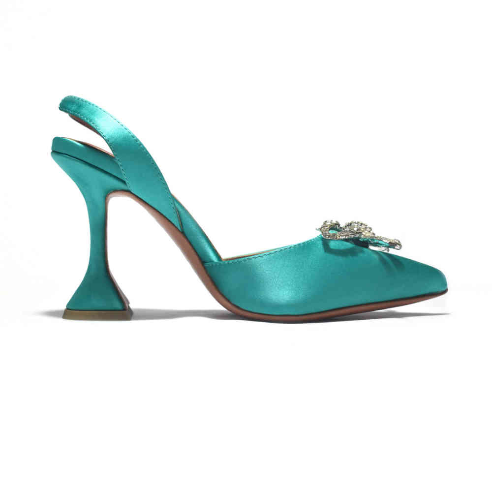 Amina Mauddi Green Begum Embellished Heel Sandals-2