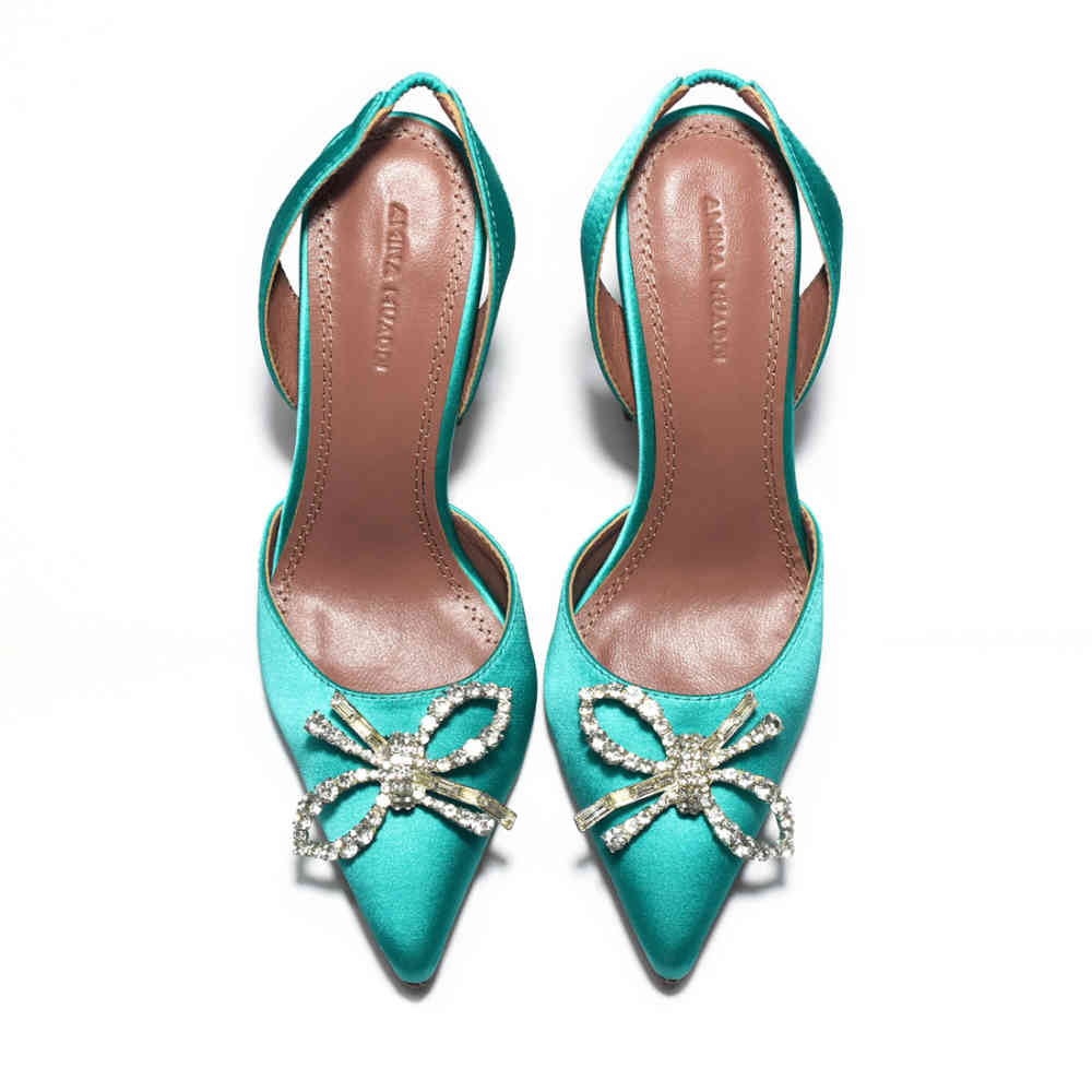 Amina Mauddi Green Begum Embellished Heel Sandals-5