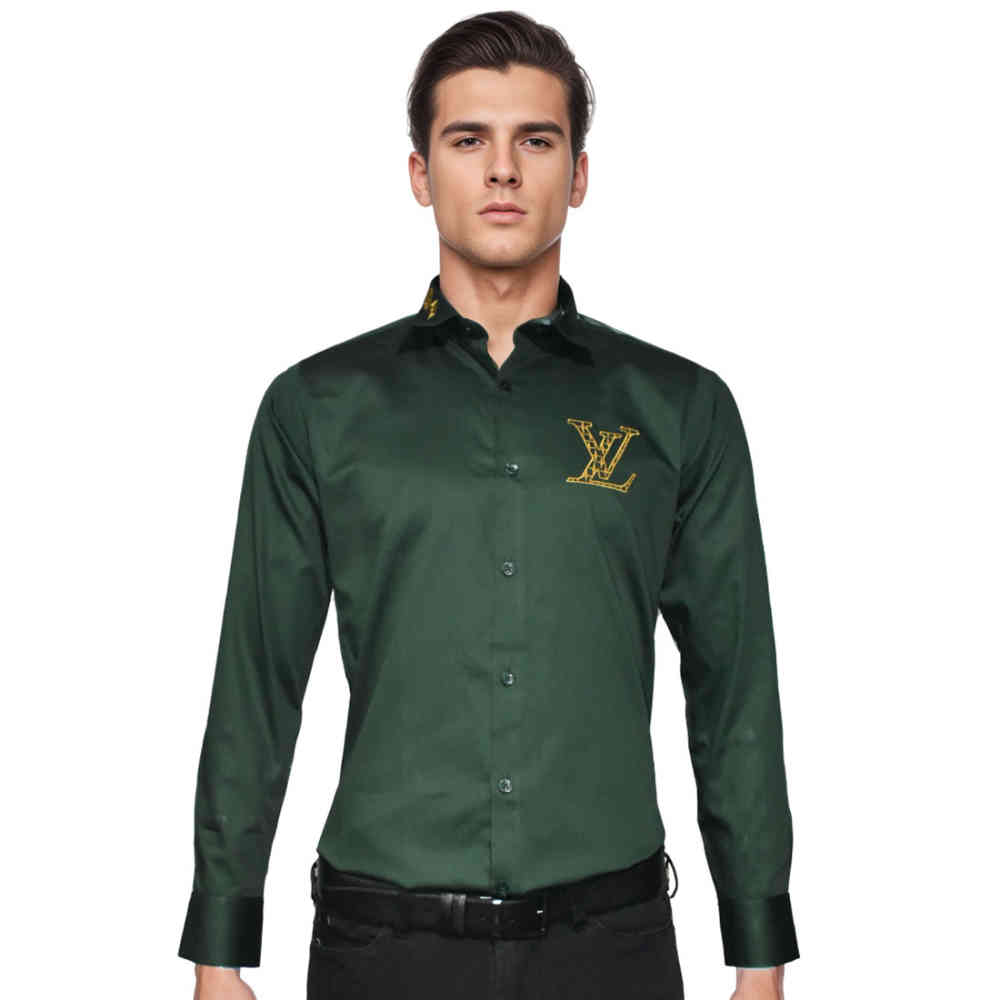 Green Louis Vuitton White Premium Quality Shirt
