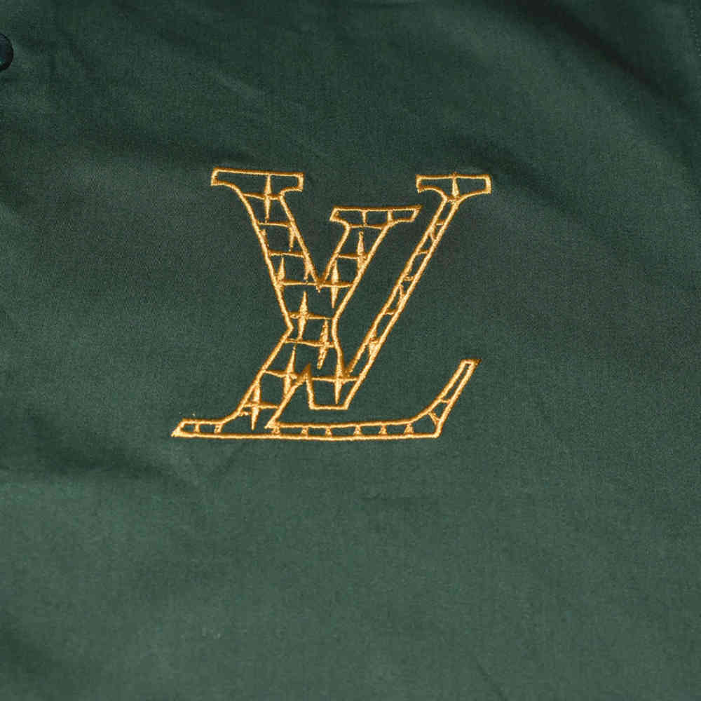 Louis Vuitton Embroidered logo Green Luxury Shirt-3