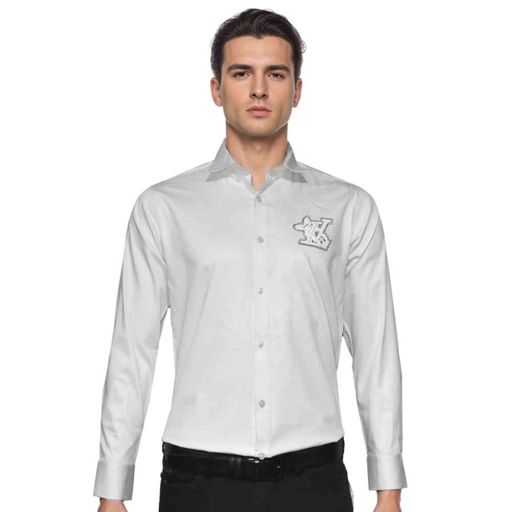 White Louis Vuitton Monogram Black Premium Shirt