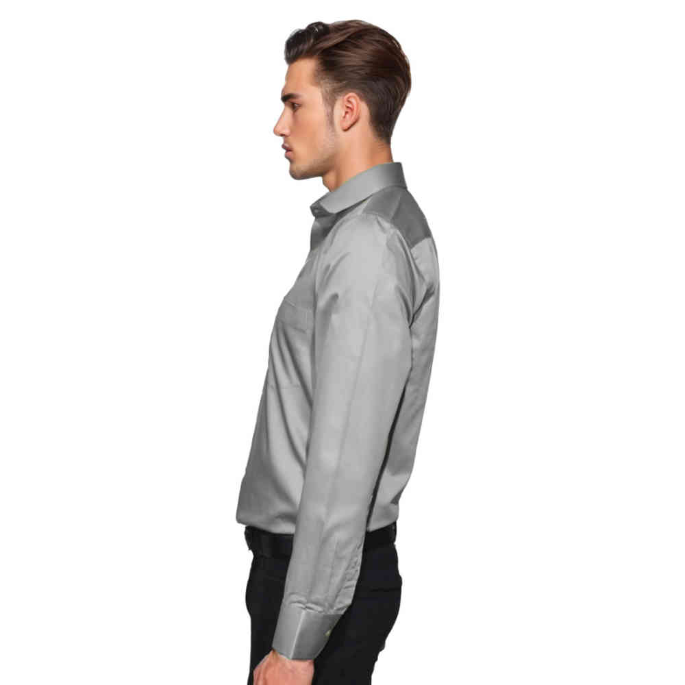 Giorgio Armani Light Grey Premium Quality Shirt-2