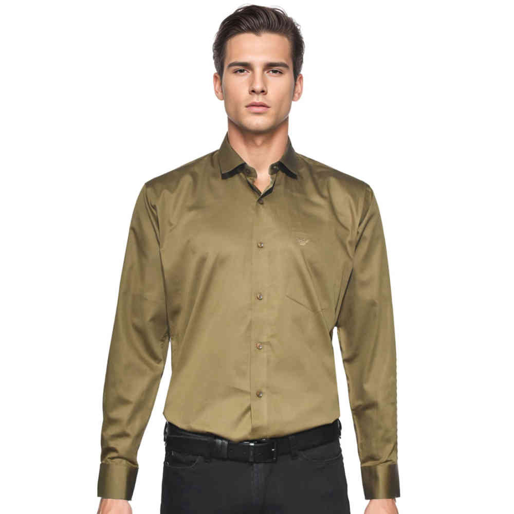 Dark Beige Giorgio Armani Dark Brown Premium Quality Shirt