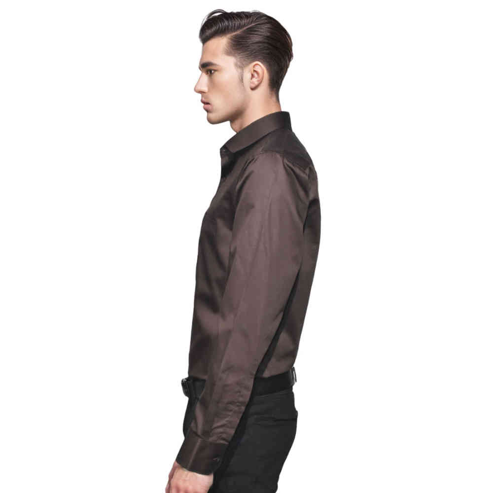 Giorgio Armani Dark Brown Premium Quality Shirt-2