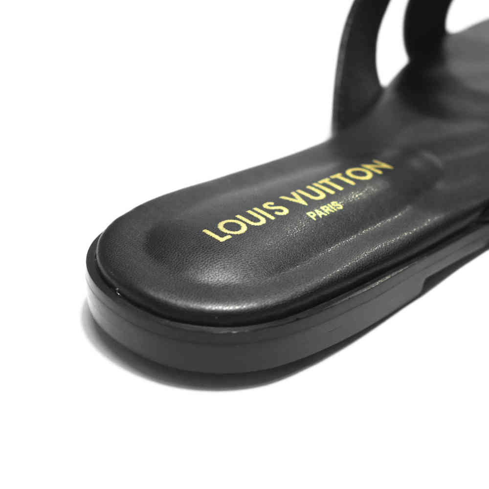 Louis Vuitton Isola Flat Mule Black Sandals-4